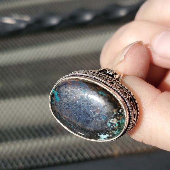 New Azurite 925 Silver Ring. - Picture 2 of 16